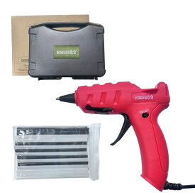 nesekt（ネセクト）強力グルーガンセット AC100V/50W 専用収納ケース グルースティック白&黒 30本付 (ベリーレッド)