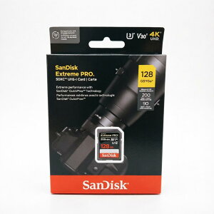 SanDisk (�T���f�B�X�N) 128GB Extreme PRO SDXC UHS-I �������[�J�[�h - C10�AU3�AV30�A4K UHD�ASD�J�[�h- SDSDXXD-128G-GN4IN | 4K UHD�pU3/v30/�N���X10�AS�ǂݎ�肠����ő�200MB�AS�������݂�����90MB�ASdsdxxd-128g-Gn4in 