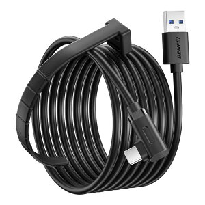 BENFEI link�P�[�u�� 4.8M Oculus/Meta Quest 3/2/1/Pro/Pico4 �A�N�Z�T������� PC/SteamVR �ƌ݊������� ���� PC �f�[�^�]�� VR �w�b�h�Z�b�g�p USB 3.0 - USB C �P�[�u��