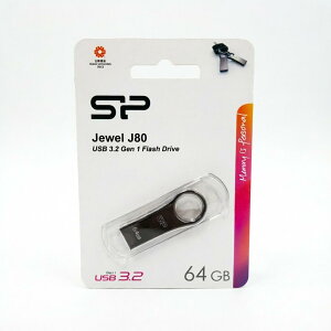�y�󂠂�z�V���R���p���[ USB������ 64GB USB3.0 ���������{�f�B �h�� �h�o �ϏՌ� Jewel J80 SP064GBUF3J80V1T 4712702638165