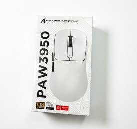 ATTACK SHARK V5 ゲーミングマウス ワイヤレス/Bluetooth/有線 8Khzポーリングレート 超軽量 PAW3950MAXセンサー | 最大42000DPI 大きめマウス 左右対称 55g±5g 加速度60G 航空プラグケーブル付き 白