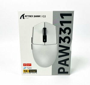 �y�󂠂�zATTACK SHARK G3 �Q�[�~���O�}�E�X �y�ʃ}�E�X �����x�Z���T�[ ���� �L�� BT 2.4GHz 3���[�h Broadcom�`�b�v | PAW3311 �ő�22000DPI 1000Hz���� ���y��59g RGB���C�e�B���O ���ϋv �ȓd�� ���� ���S��