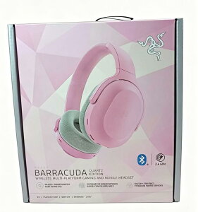 Razer ���C�U�[ Barracuda Quartz Pink ���C�����X�Q�[�~���O�w�b�h�Z�b�g THX 7.1ch �`�^�� 50mm�h���C�o�[ ���w���� �N���A�ȉ����W���̃r�[���t�H�[�~���O�m�C�Y�L�����Z�����O�}�C�N 40���� 2.4GHz /Bl