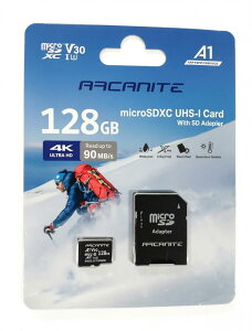�A���J�i�C�g(ARCANITE) 128GB microSDXC�J�[�h UHS-I U3, A1, V30, 4K, C10, SD�A�_�v�^�[�t - 4589879392318 b07rv6n78tAKV30A1128