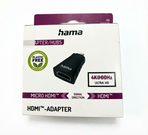 hama �h�C�c | Compact Adapter HDMI�ϊ��A�_�v�^�[ Mini HDMI�I�X-HDMI���X 4K 60Hz �u���b�N 0200348 4047443437501
