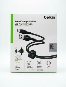 Belkin USB-A to USB-C �ґg�V���R���P�[�u�� iPhone 15/iPad mini/iPad Pro/iPad Air/Galaxy/Android�X�}�[�g�t�H���E�^�u���b�g�Ή� �����ϋv USB-IF�F�� 1���[�g�� �u���b�N BOOST CHARGE��Flex CAB010bt1MBK 745883832590 b09qwf