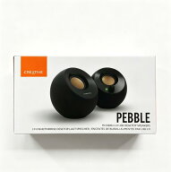 Creative Pebble ブラック音声入力 ピンプラグ/電源 USB 接続 / 45度 上向きスピーカー 低音パッシブラジ…