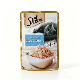 【訳あり】【キャットフード】シーバ (Sheba) キャットフード リッチ ごちそうフレーク 贅沢お魚ミックス まぐろ・たい入り 35g×12個