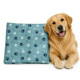 Ownpets ひんやりマット ペット 冷感マット 犬 猫 クールマット 夏暑さ対策 子供 冷却マット 涼しい 冷感敷きパッド 熱中症対策 ペットマット 耐噛み 防水 (淡青色, XL:70*110cm) X0019R1VAV