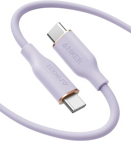 ＼本日ポイント2倍／Anker PowerLine III Flow USB-C & USB-C ケーブル Anker絡まないケーブル USB PD対応 シリコン素材採用240W iPhone 16 / 15 Galaxy iPad Pro/Air MacBook Pro/Air 各種対応 (1.8m ライトパープル) B09FXWZK98 X0018OGFJ7