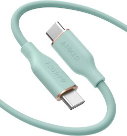 ＼本日ポイント2倍／Anker PowerLine III Flow USB-C & USB-C ケーブル Anker絡まないケーブル USB PD対応 シリコン素材採用240W iPhone 16 / 15 Galaxy iPad Pro/Air MacBook Pro/Air 各種対応 (1.8m ミントグリーン) B093L6MJKJ