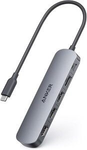 _Ԍ!ő1000~OFFN[|L^Anker USB-C nu (5-in-1, 4K, HDMI) O[ 100W USB PDΉ 4K HDMI|[g5Gbps f[^] USB-C/USB-A|[g X0018UZJON@B0DLWDJJQ8