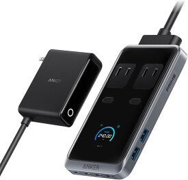 Anker Prime Charging Station (8-in-1, 240W) 【据え置き型/独自技術Anker GaNPrime採用/コンセント差込口 2口 / USB-C 4ポート / USB-A 2ポート / PSE技術基準適合】iPhone Galaxy Android スマートフォン MacBook ノートPC 各種 その他機器対応 B0D31GPV58