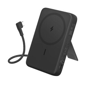 Anker Zolo Power Bank (10000mAh, MagGo, Built-In USB-CP[u) }OlbgCX[dΉ 10000mAh RpNgoCobe[y}Olbg/CXo(7.5W) / ̌^USB-C P[u30Wo / 