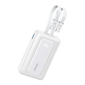 ＼数量限定! 最大2000円OFFクーポン／Anker Zolo Power Bank 10000mAh 35W ケーブル一体型 USB-C内蔵 モバイルバッテリー【PD・PowerIQ搭載／PSE適合／残量表示】iPhone 16/15 Android iPad 各種機器対応 ホワイト X0019HDLP9 B0DSW3KQHP