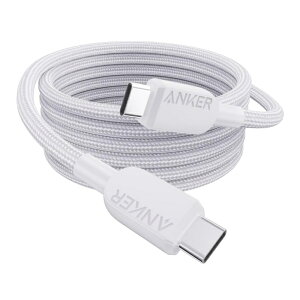 �_�J�n28���Ԃ�������! 5%OFF�N�[�|���L�^Anker USB-C & USB-C �P�[�u�� (���ϋv�i�C����) 1.8m �z���C�g 240W USB PD�Ή� �}���[�d iPhone 16 15 MacBook Pro Air iPad Pro Galaxy �e��Ή� �����f�[�^�]�� �A���J�[ A84