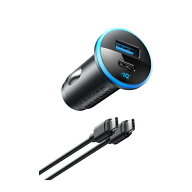 Anker 323 Car Charger (52.5W) with USB-C & USB-C ケーブル カーチャージャー 2ポート USB PD対応 最大…