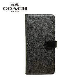 【Xperia 1 II用】 COACH（R）ブックタイプケース／SIGNATURE Black RS0C045K 手帳型 コーチ　ブラック　ブランド　オシャレ