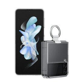 Galaxy Z Flip4 5G ケース 純正 クリアカバー リング付 Clear Slim Cover with Ring EF-OF721 海外純正品