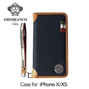 _ubNtCf[! ő2000~OFFN[|^iPhone X/XSp IrAR Orobianco Book case/Navy rs8c043l    蒠^ P[X Jo[