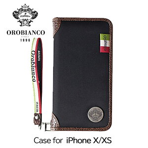 �_18���͊��Ӄf�[! �X���S�iP3�{ �^�C���O���E�b�h iPhoneX/XS�p �I���r�A���ROrobianco Book case/Black RS8C043K �� ������ �蒠�^ �A�E�g���b�g