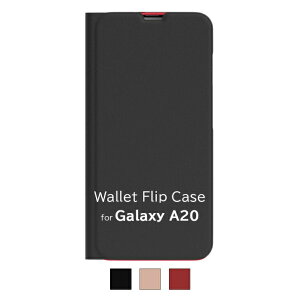 �_�܂��Ȃ��I��! �ő�2000�~OFF�N�[�|���^Galaxy A20 Wallet Flip Case [Galaxy���� �������K�i] GP-FWA102AMARW �u���b�N ���b�h �s���N