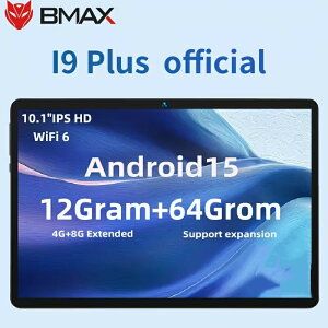 Bmax i9 plus �^�u���b�g android15 �^�u���b�g 10�C���` wi-fi���f�� RK3562 8�R�ACPU 12GB RAM (4GB+8GB�g��) 64GB ROM 1280x800 IPS�t�� WidevineL1+GMS�F��+Type-C�[�d+6000mAh+WiFi6+BT5.0+OTG+��ʕ���+�d�̓Z���V���O+������