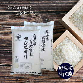 令和5年 コシヒカリ 米 10kg 無洗米 お米 5kg×2袋 精米 ライス コメ ご飯 岩手県産 送料無料