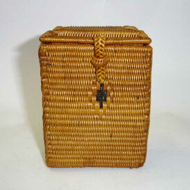 バリのアタ製　長方形縦型小物ボックス　収納ケース