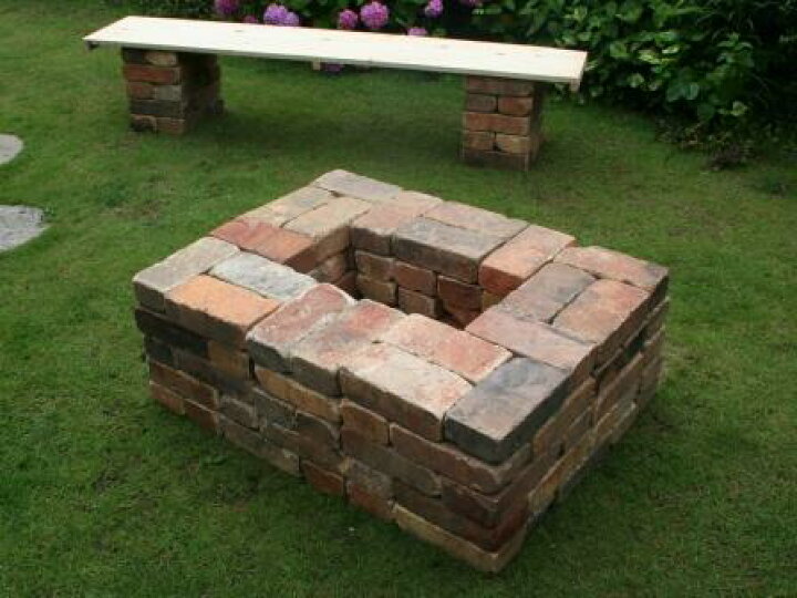 楽天市場 囲炉裏型バーベキューコンロ小 アンティーク耐火レンガ 112枚セット 別途ゆうパック19箱分の送料が必要です 花壇 ガーデニング Diy あいランドガーデン