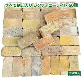 ＼楽天ランキング入賞／ アンティークレンガ「すべて刻印入り シンフォニーライト 60個 」 送料別途（ゆうパック10箱分）