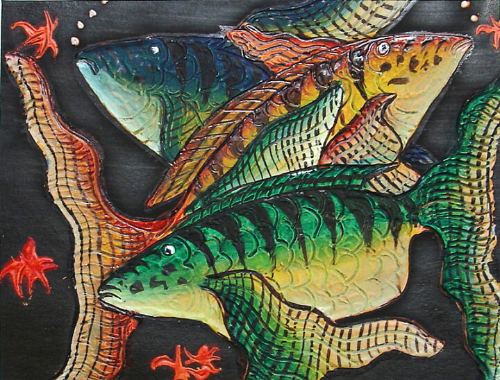 楽天市場】鮮やかなバリ絵画 魚（その1） : あいランドガーデン