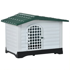 【大人気再入荷】【XLサイズ 】犬小屋 屋外 中型犬 ドア付き ペットハウス ペットケージ プラスチック製 日よけ 窓あり 組立簡単 犬 室内犬 室外 ペットゲージ オシャレ ボブハウス ペットハウス ペットサークル L 日本語取扱説明書付き