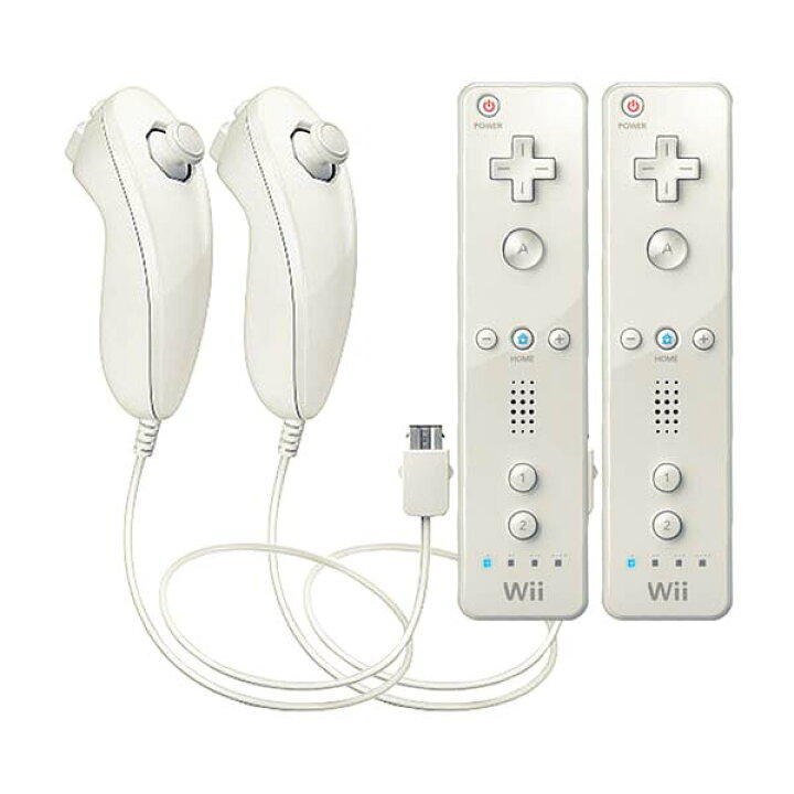 楽天市場 Wii ニンテンドーwii 本体 すぐ遊べるセット ソフト付き Wiiスポーツ シロ リモコン2点 ヌンチャク2点 純正 中古 Iimo リユース店