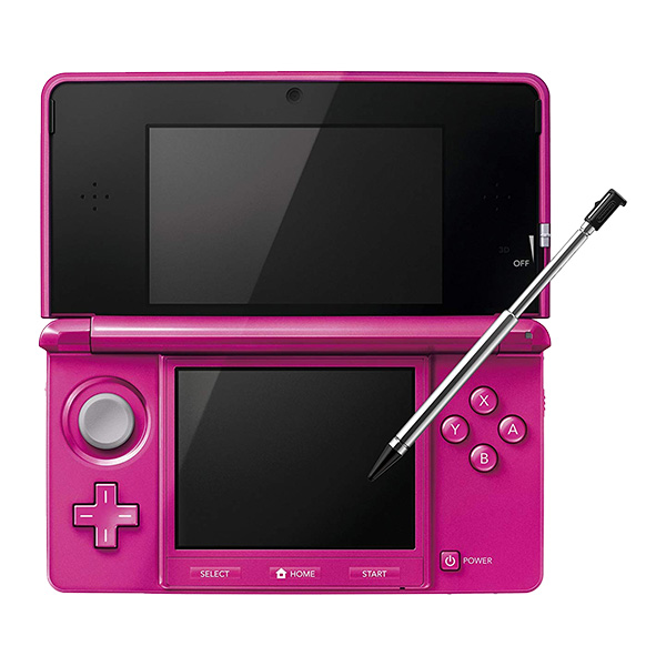 3DSグロスピンク(箱、説明書、タッチペン、充電器付)-