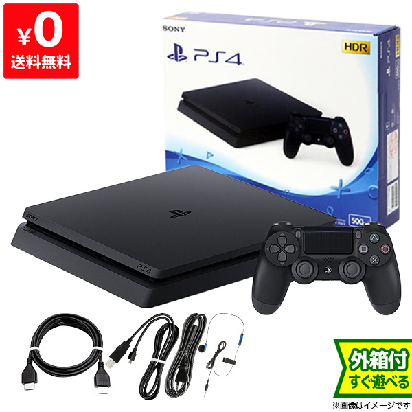 PS4 本体 ジェット・ブラック 500GB (CUH-2200AB01) 完品【中古】 | iimo リユース店