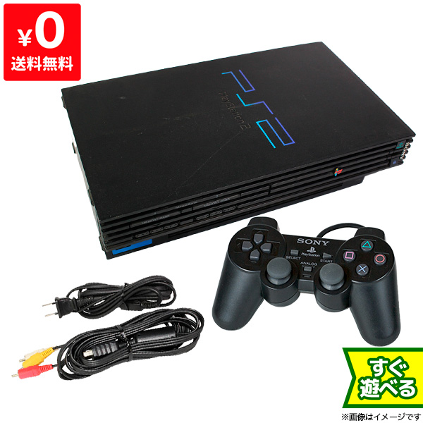 最新作 PS2 PlayStation2 ブラック 本体 SCPH-30000 プレステ2 コントローラーはホリ製