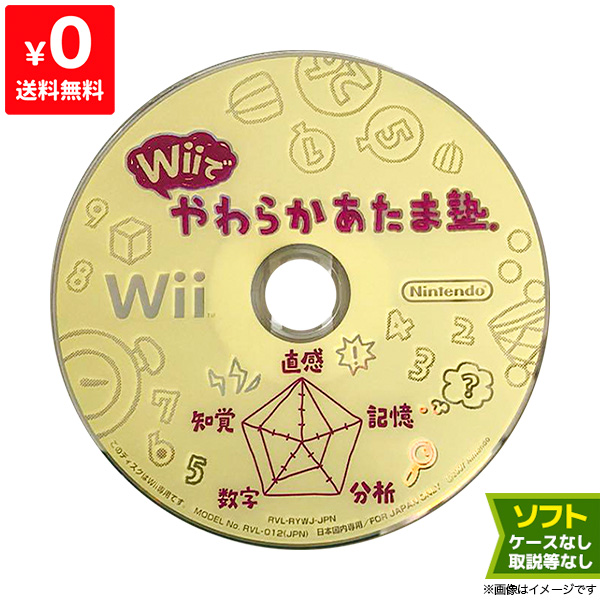 Wii ウィー ニンテンドー Nintendo 任天堂 Wii Wiiでやわらかあたま塾 ソフトのみ 取説