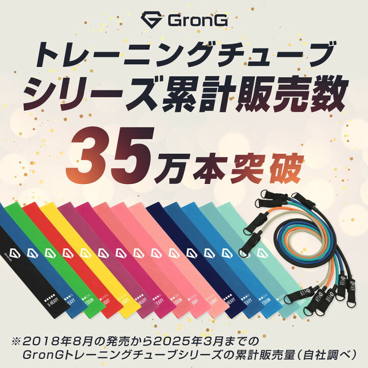 楽天市場】GronG(グロング) エクササイズバンド トレーニングチューブ 