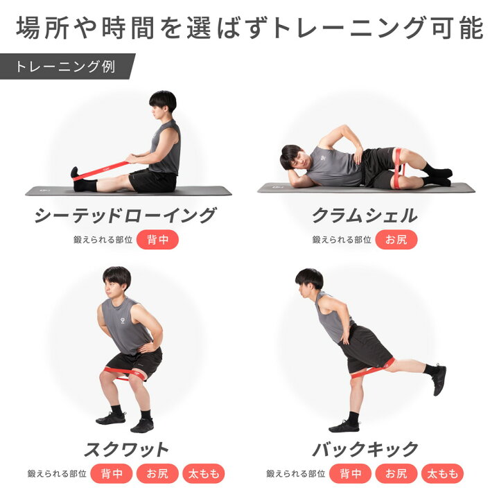 楽天市場】GronG(グロング) エクササイズバンド トレーニングチューブ 