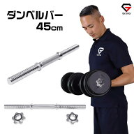 GronG(グロング) ダンベルシャフト ストレートバーウエイトトレーニング 45cm シャフト径28mm 2.5kg カラ…