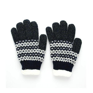 楽天市場 送料無料 手袋 レディース かわいい 暖かい スマホ対応 スマホ おしゃれ ボア ニット ２重構造 幾何学柄 ボーダー 日本製 プレゼント ギフト 手袋の専門店 Iinacloset