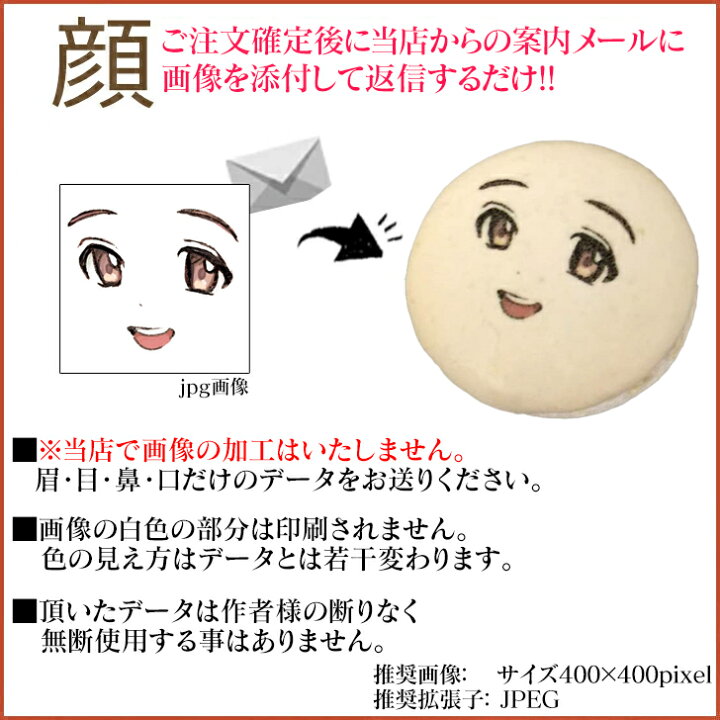 楽天市場 あなたの描いた絵 イラストで作る 二次元 顔マカロン 5個入 面白い おもしろい スイーツ ギフト キャラクター 贈り物 記念日 誕生日プレゼント プチギフト お菓子 セット 詰め合わせ お取り寄せ オリジナル 美味しい インスタ映え Gift Gift5 いいなstores 楽天市場 あなたの描いた絵 イラストで作る 二次元 顔マカロン 5個入 面白い おもしろい スイーツ ギフト キャラクター 贈り物 記念日 誕生日プレゼント プチギフト お菓子 セット 詰め合わせ お取り寄せ オリジナル 美味しい インスタ映え Gift Gift5 いいなstores