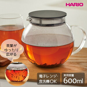 HARIO �n���I �W�����s���O���[�t�|�b�g 600ml JPL-60-B �b �e�B�[�|�b�g �ی^ �W�����s���O �|�b�g �d�q�����W �H��@�Ή� �t�B���^�[�t�� �g�� �ϔM�K���X �n�[�u�e�B�[