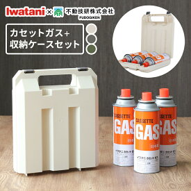 岩谷 カセットガス ボンベ 3本組＋収納ケースセット 備蓄 防災用品 ボンベ ガスボンベ ガス イワタニ 卓上コンロ アウトドア 災害用 収納 運搬 保管 持ち運び カセットボンベケース