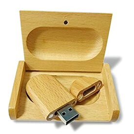 【中古】Ebamaz フラッシュドライブ 木製USBメモリ2.0 Uディスク 木製ケース付き スティック (8GB, ブナの木の色)