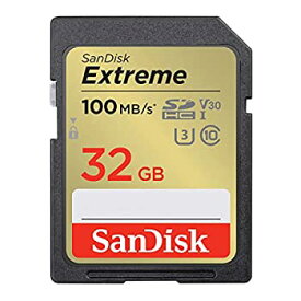 【中古】SanDisk (サンディスク) 32GB Extreme (エクストリーム) SDHC UHS-I メモリーカード - C10/U3/V30/4K/UHD　SDカード - SDSDXVT-032G-GNCIN