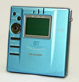 【中古】SHARP シャープ　MD-MT77-A ブルー ポータブルMDレコーダー（録音再生兼用機）　MDLP対応