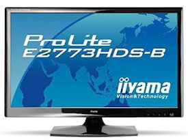 【中古】（非常に良い）iiyama 27インチワイド液晶ディスプレイ LEDバックライト搭載 HDMIケーブル同梱モデル マーベルブラック PLE2773HDS-B1