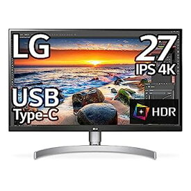 【中古】（非常に良い）LG モニター ディスプレイ 27UK850-W 27インチ/4K/HDR対応/IPS非光沢/USB-Type-C、HDMI×2、DisplayPort/スピーカー搭載/FreeSync、高さ調節、ピ